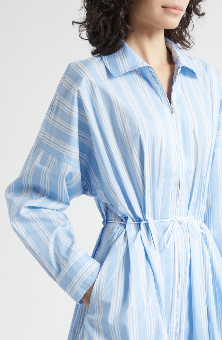 STAUD Chi Stripe Midi Shirtdress, Alternate, color, Ventura Stripe