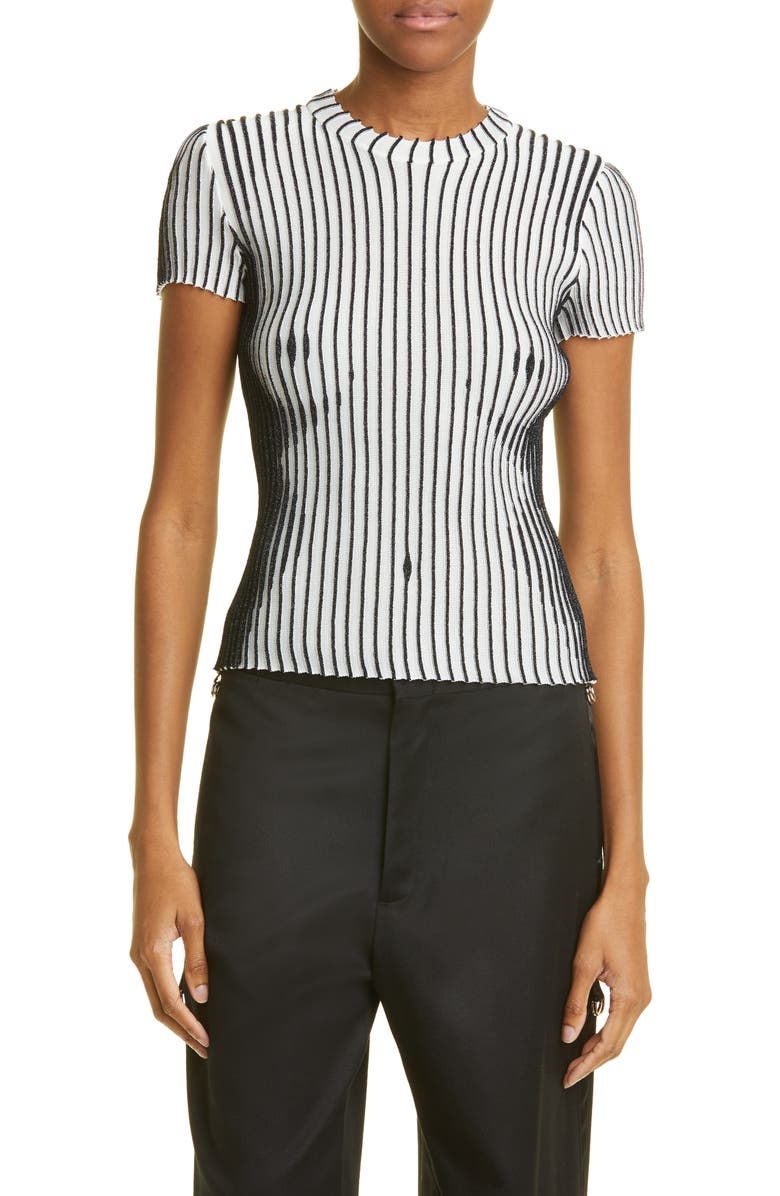 Jean Paul Gaultier Body Morph Trompe l'Oeil Rib Sweater, Main, color, 