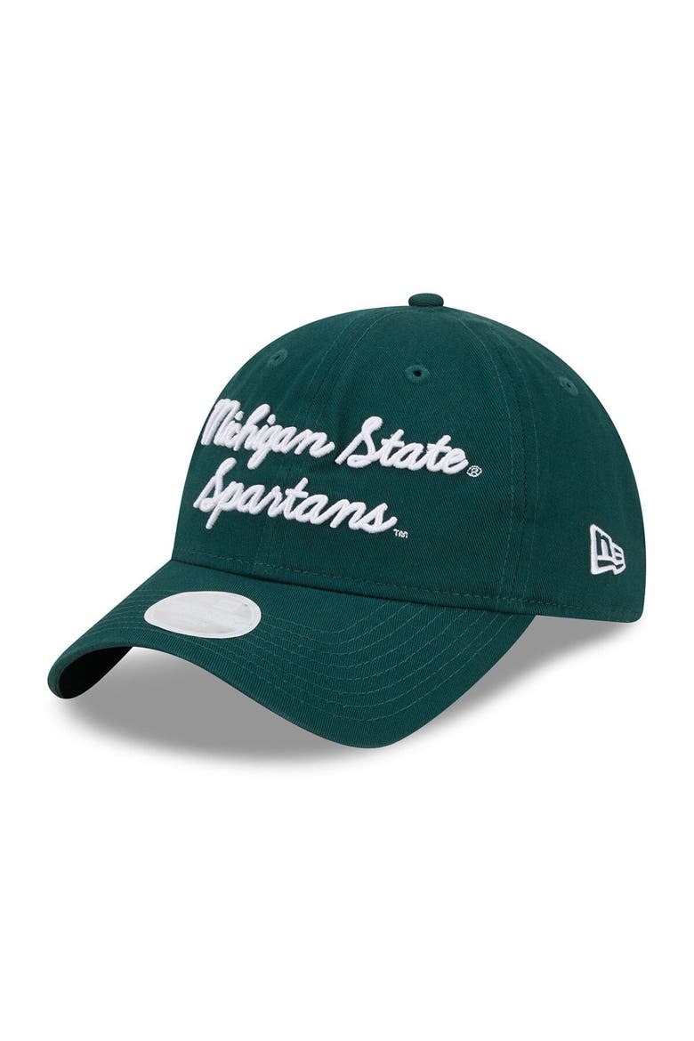 Women's New Era Green Michigan State Spartans Script 9TWENTY Adjustable Hat, Alternate, color, Green