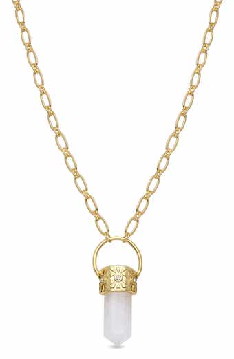 Elina Clear Quartz Pendant Necklace