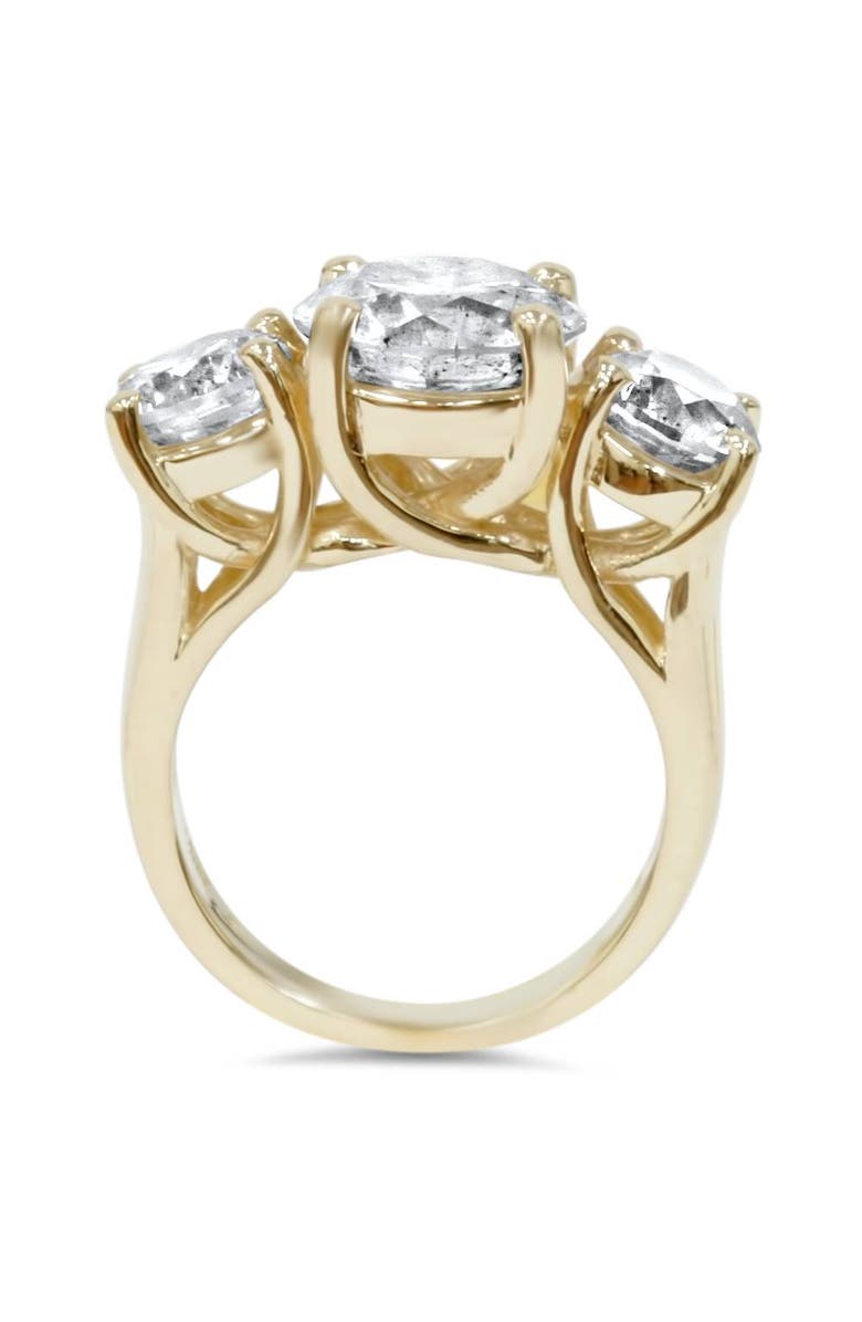 Bliss Diamond Certified 5Ct Three Stone Diamond Engagement Anniversary Ring 14k Gold Lab Grown, Alternate, color, 14K Yellow Gold