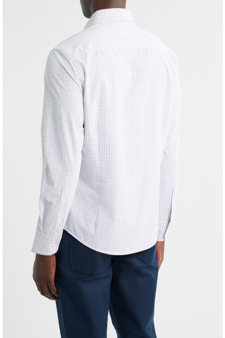 Leeward No Tuck Trim Fit Performance Button-Up Shirt, Alternate, color, MULBERRY CONRAD TATTERSALL CLASSIC
