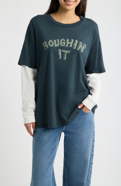 Roughin It Graphic Two-Fer Tee