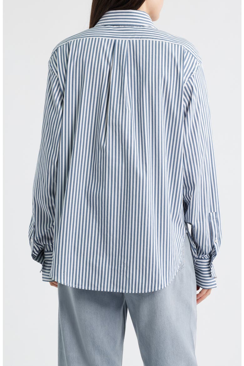 Saturday Stripe Woven Shirt, Alternate, color, TANZANITE STRIPE