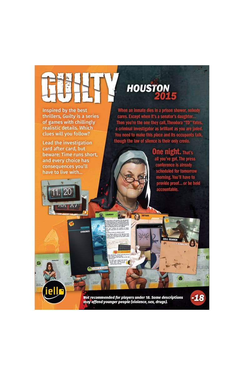 IELLO Guilty Houston 2015 Cooperative Board Game, Ages 18+, Alternate, color, 