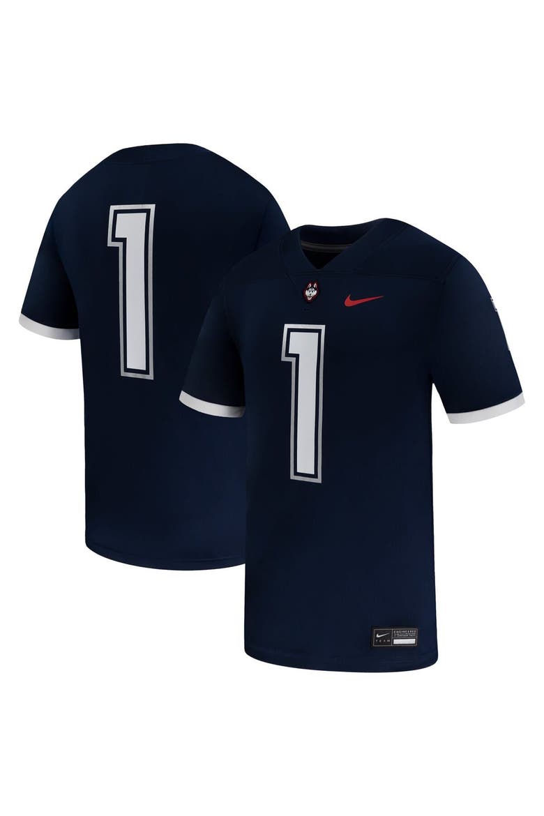 Men's Nike #1 Navy UConn Huskies Untouchable Replica Game Jersey, Main, color, Navy