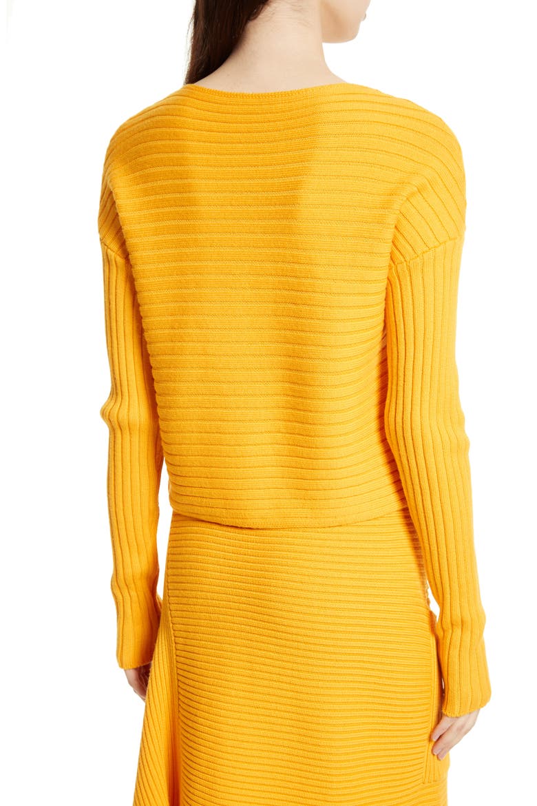 Ribbed Wool Sweater, Alternate, color, MARMALADE