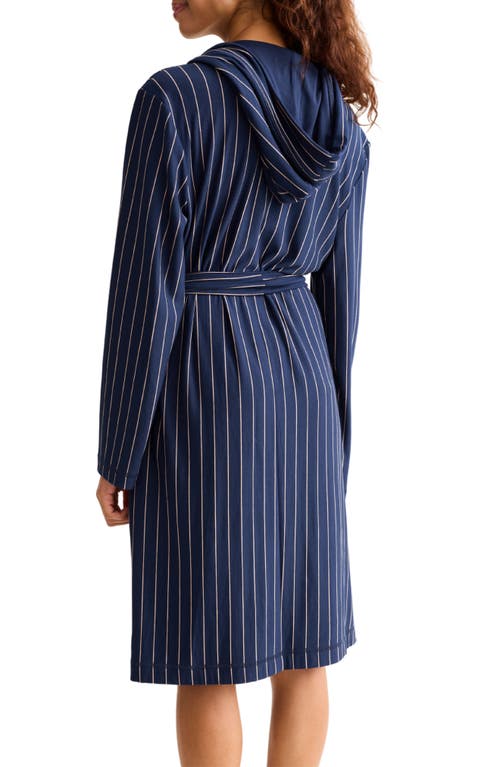 Fleur't Hooded Robe In Blue