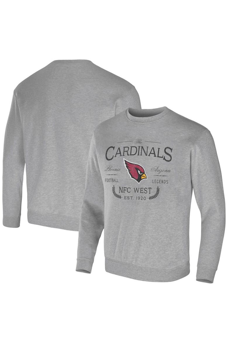 Men's NFL x Darius Rucker Collection by Fanatics Heather Gray Arizona Cardinals Pullover Sweatshirt, Main, color, Heather Gray