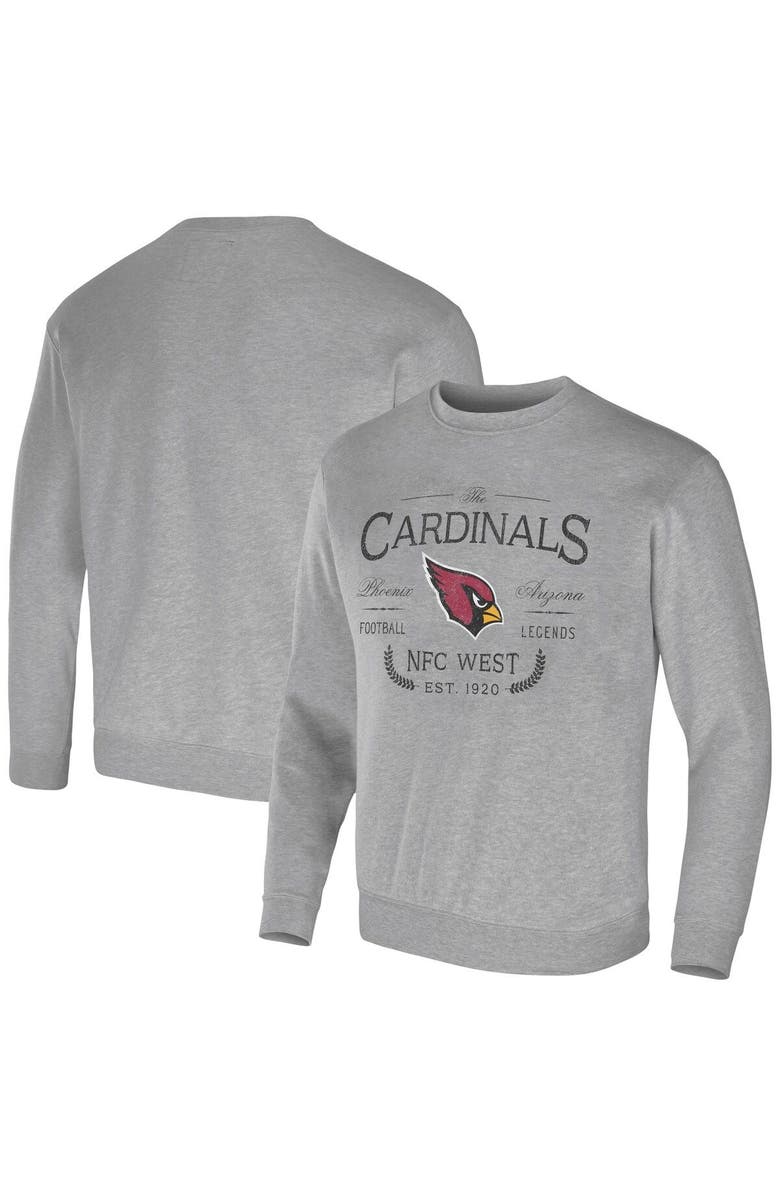 NFL X DARIUS RUCKER Men's NFL x Darius Rucker Collection by Fanatics Heather Gray Arizona Cardinals Pullover Sweatshirt, Main, color, Heather Gray
