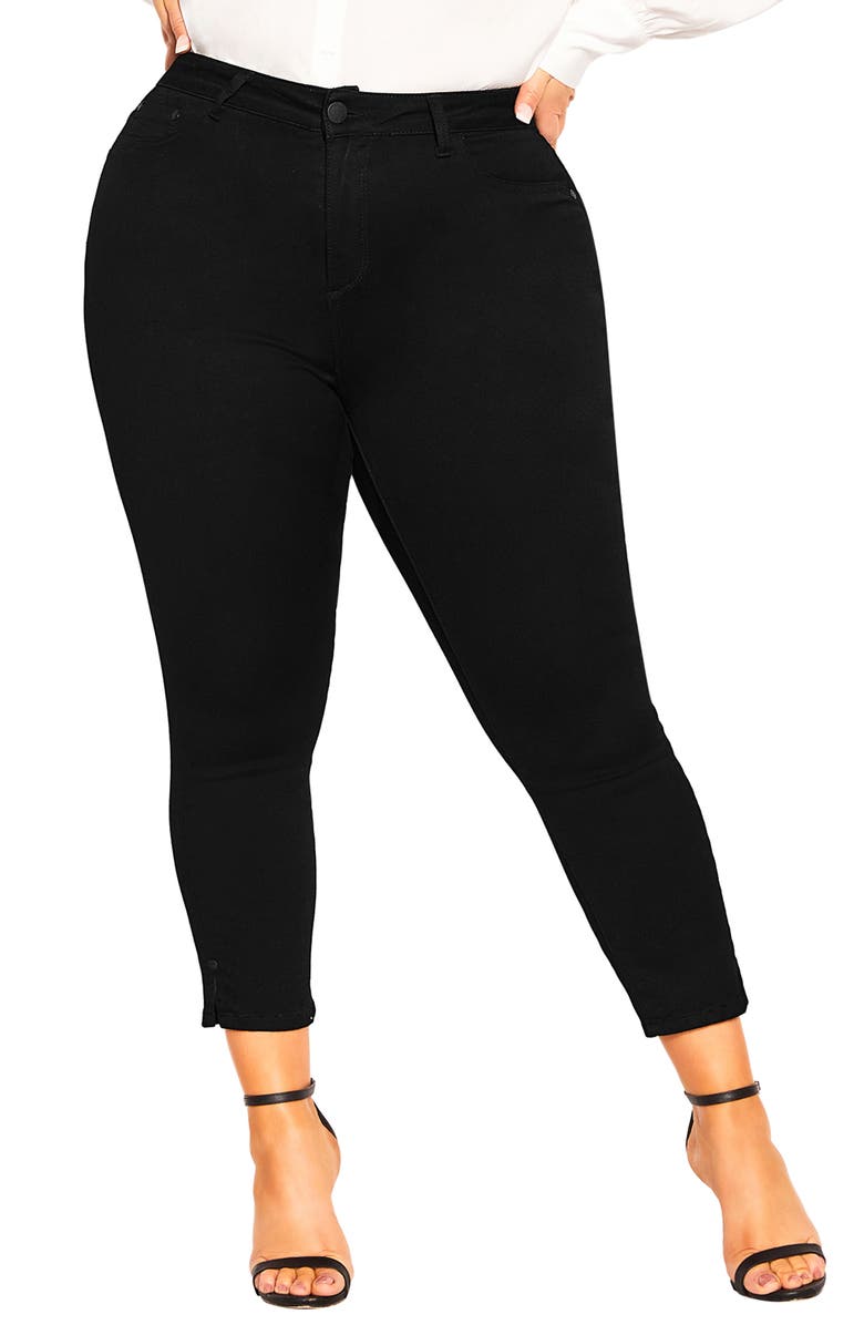City Chic Harley Renegade High Waist Crop Skinny Jeans, Main, color,