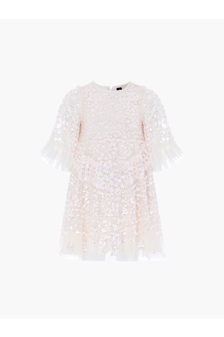 Anais Sequin Kids Dress, Alternate, color, Cream/Seashell