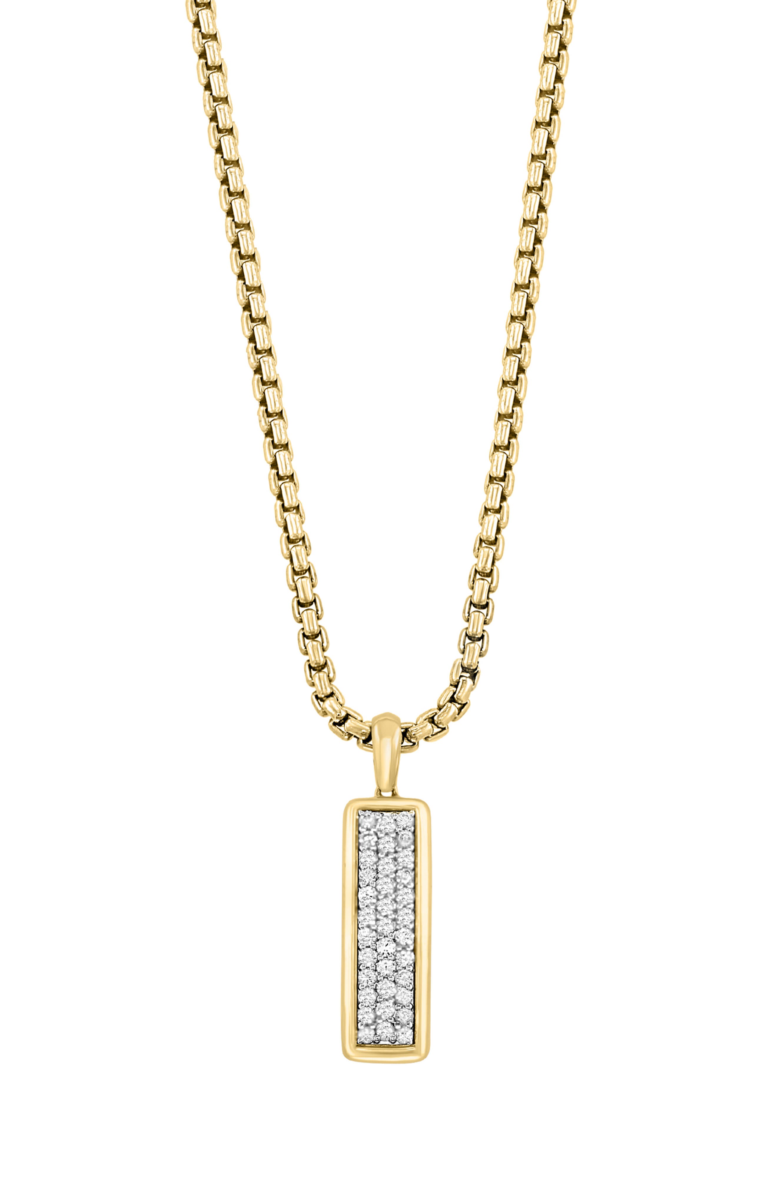EFFY Men's Pavé Zircon Pendant Necklace