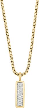 EFFY Men's Pavé Zircon Pendant Necklace