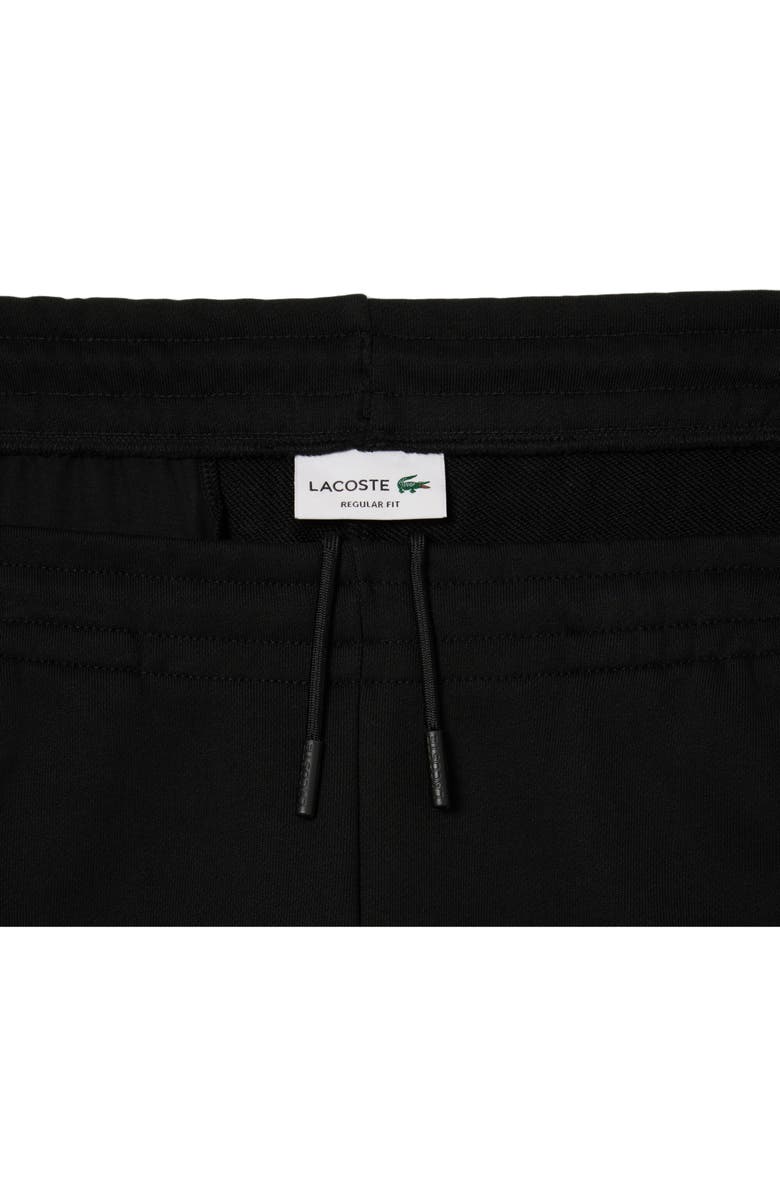 Lacoste Cotton Fleece Sweat Shorts, Alternate, color, Black