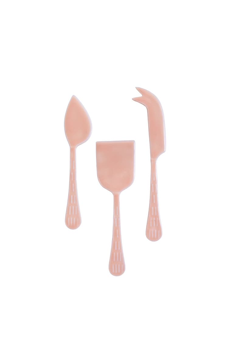 Nera Cheese Knives - Set of 3, Main, color, Light Rose