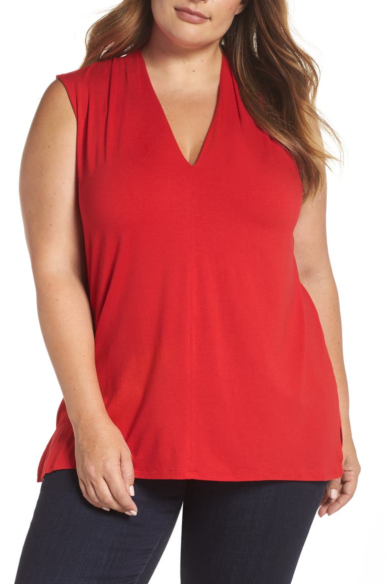 Sleeveless V-Neck Knit Blouse video