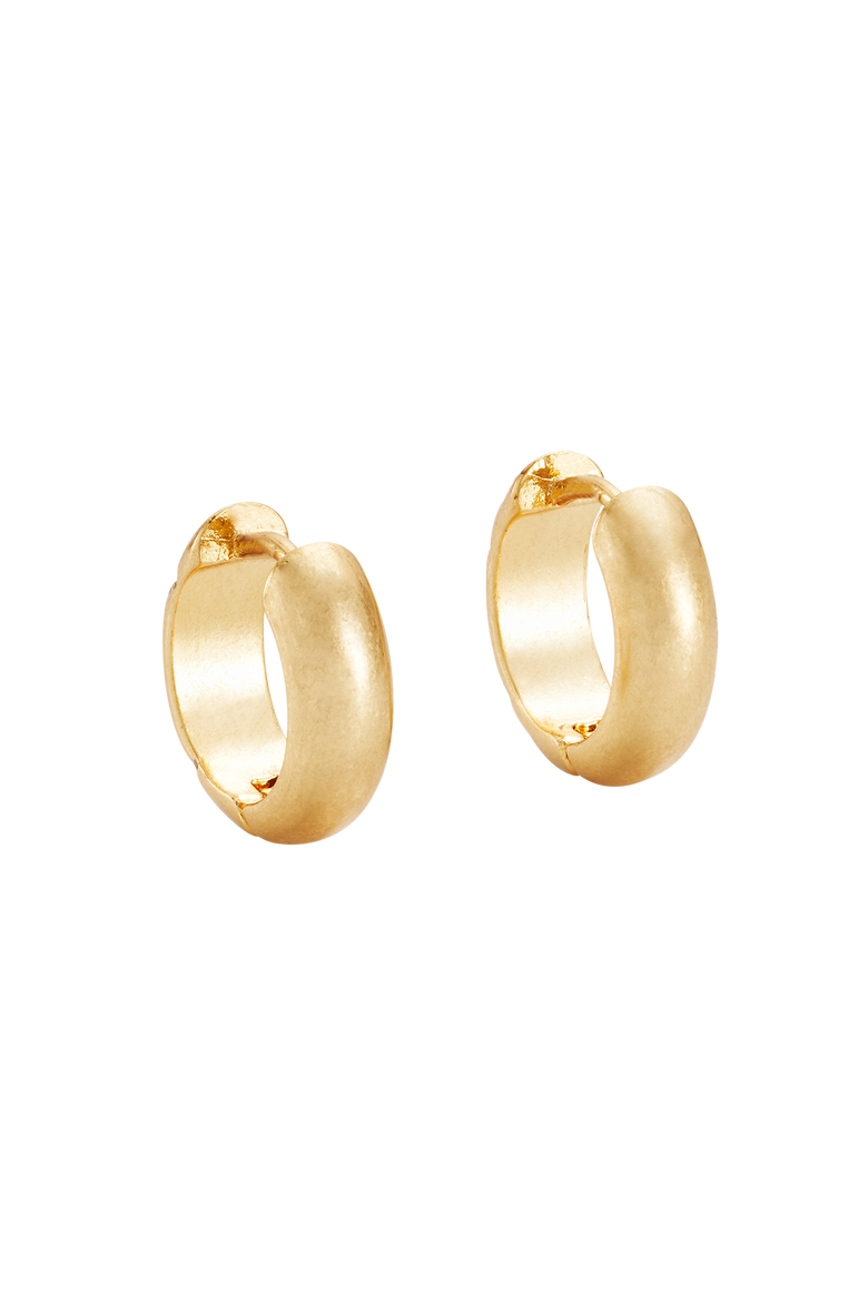 Periwinkle Huggie Earrings, Alternate, color, Gold