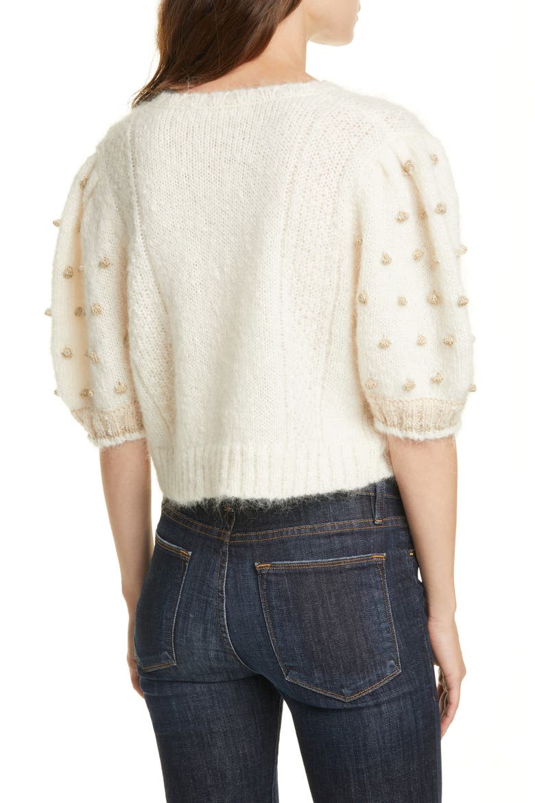 Cyrielle Mohair & Wool Blend Crop Sweater, Alternate, color, ALPINE DREAM