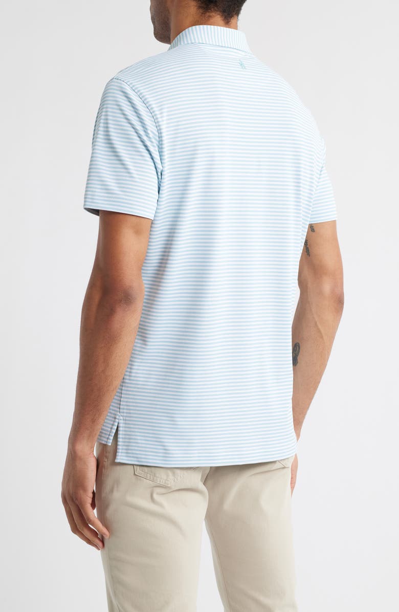 johnnie-O Stetsons Stripe Performance Polo, Alternate, color, Haze