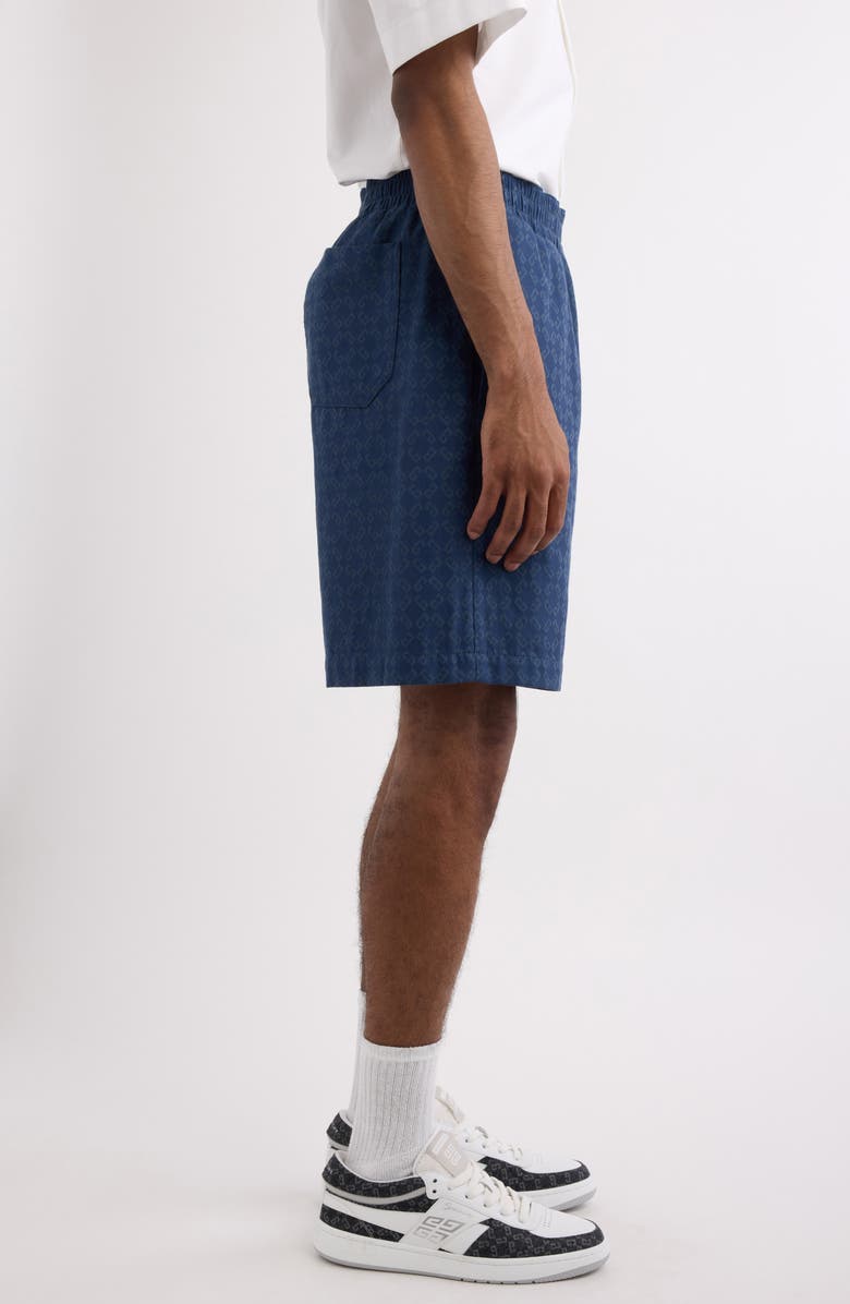 Givenchy Monogram 72 Jacquard Denim Bermuda Shorts, Alternate, color, Grey/ Blue