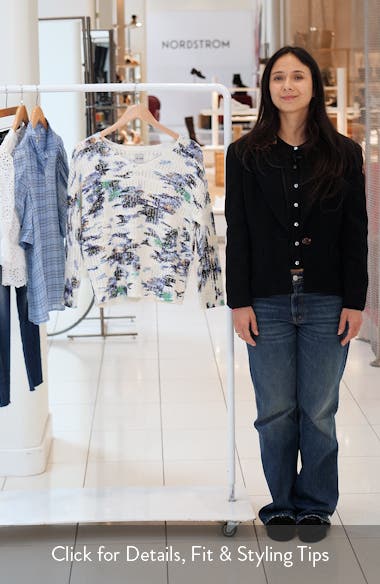 NIC+ZOE Water Lilies Pointelle Sweater (Women) | Nordstromrack