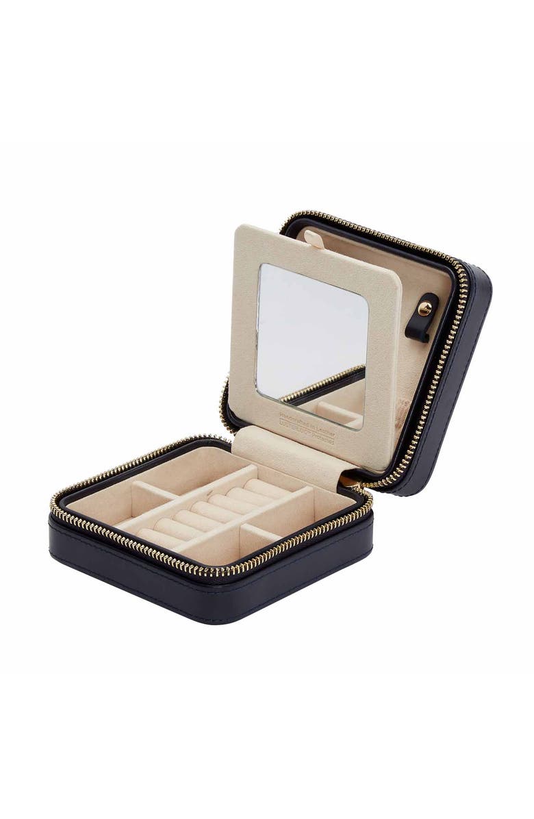 WOLF Maria Small Zip Jewelry Case, Alternate, color, Navy