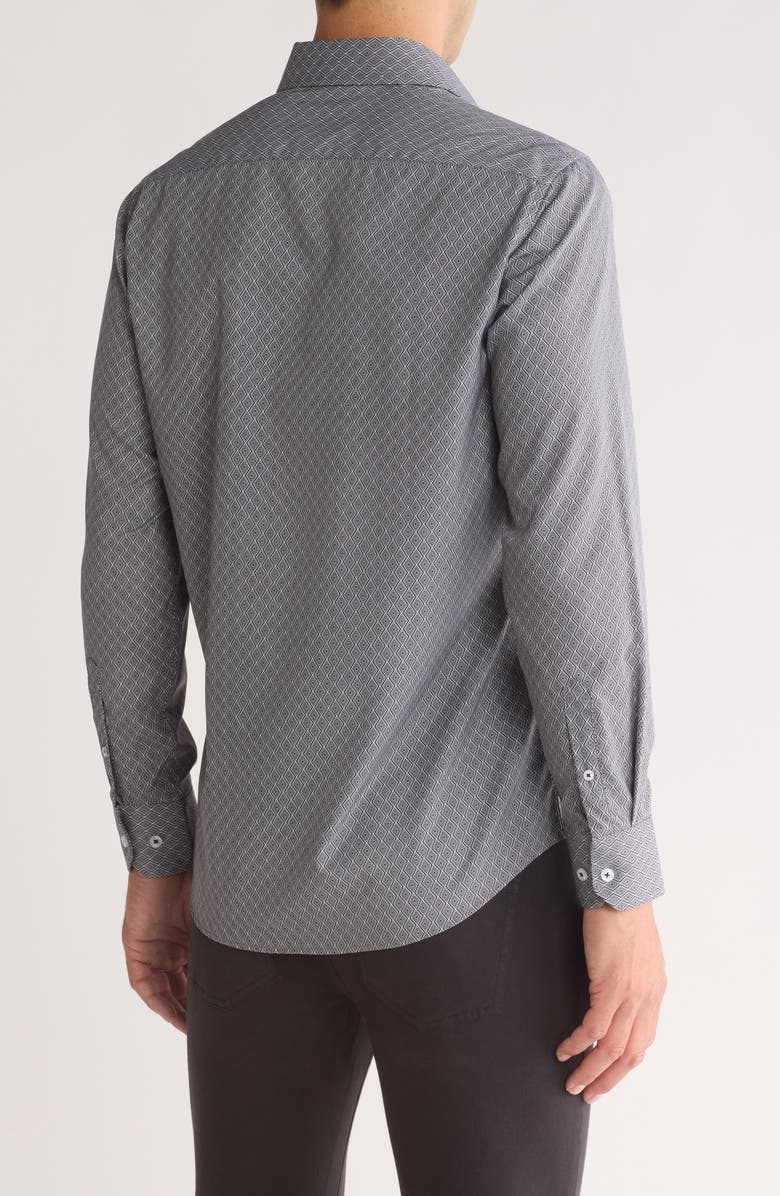 T.R. PREMIUM Medallion Print Stretch Button-Up Shirt, Alternate, color,