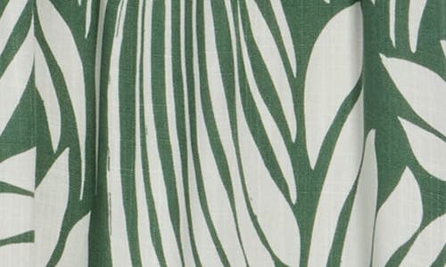 Area Stars Fan Print Cold Shoulder Maxi Dress In Green