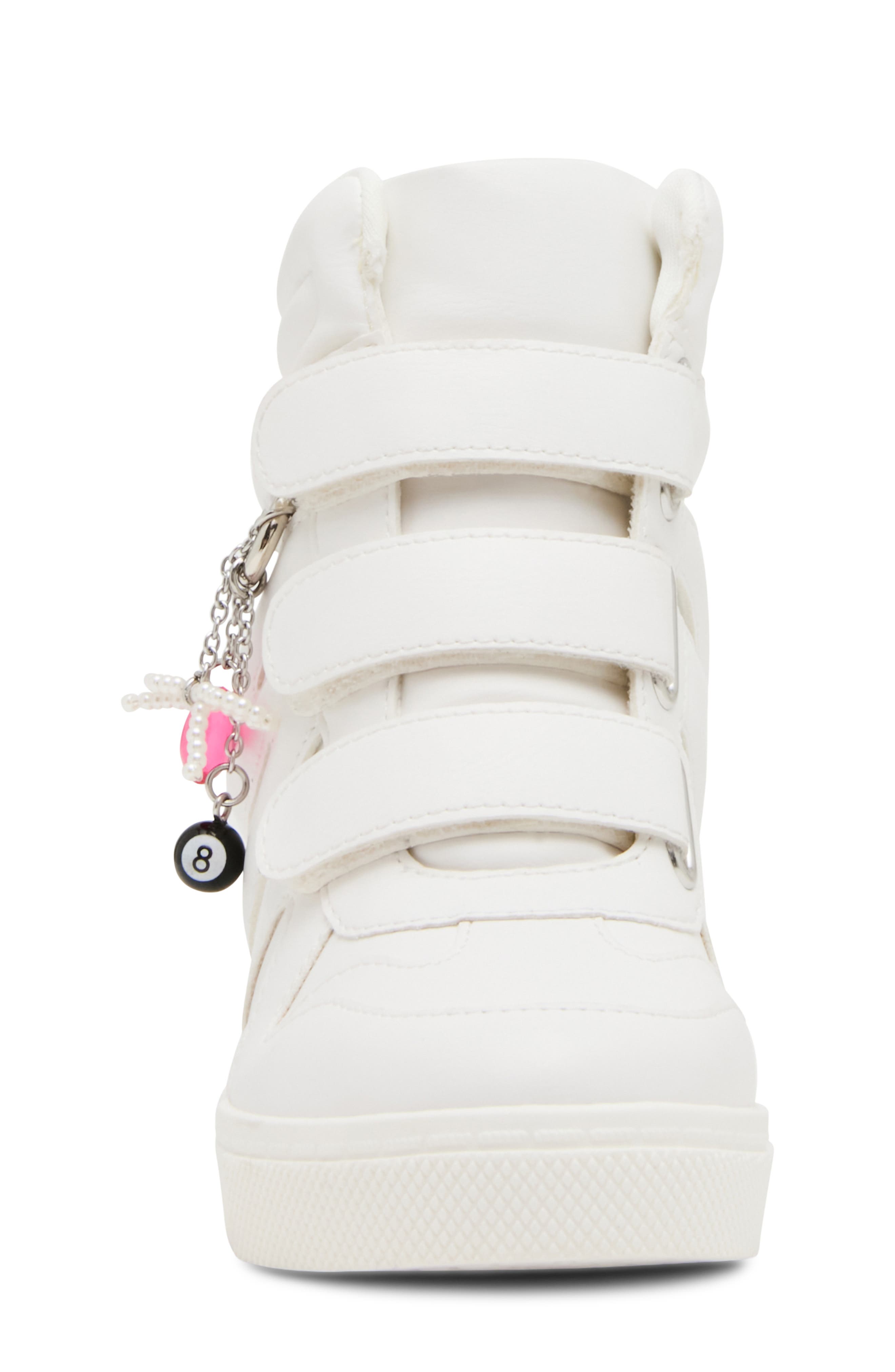 Kids' Jmavis High Top Wedge Sneaker, Alternate, color, WHITE