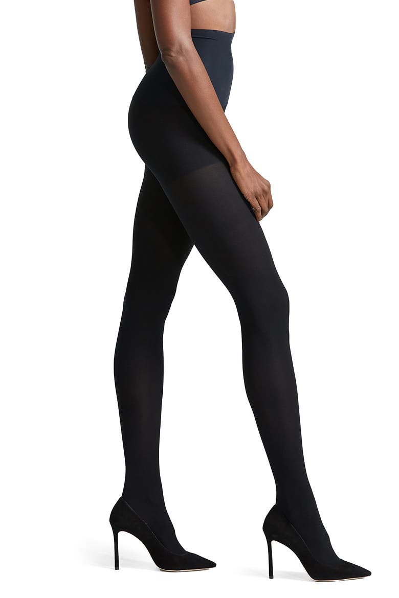 Ultimate Opaque Control Top Tights, Main, color, BLACK
