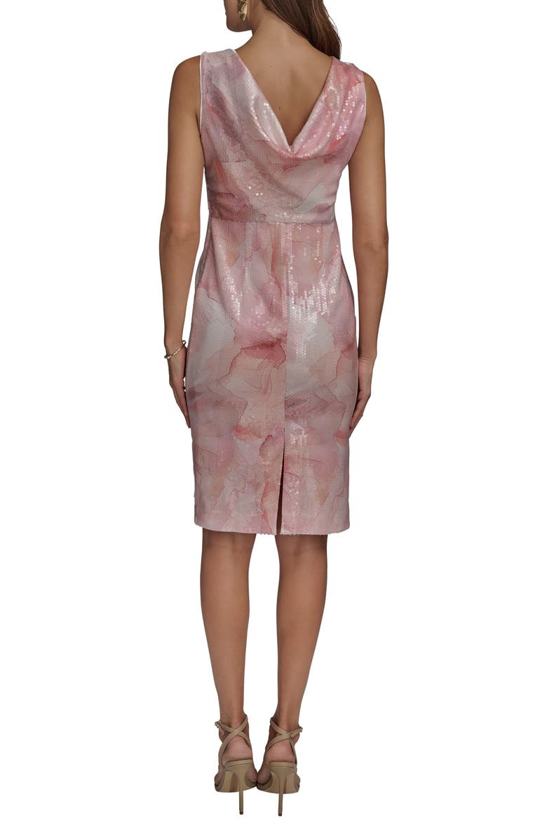 Sequin Floral Sheath Dress, Alternate, color, APRICOT MU