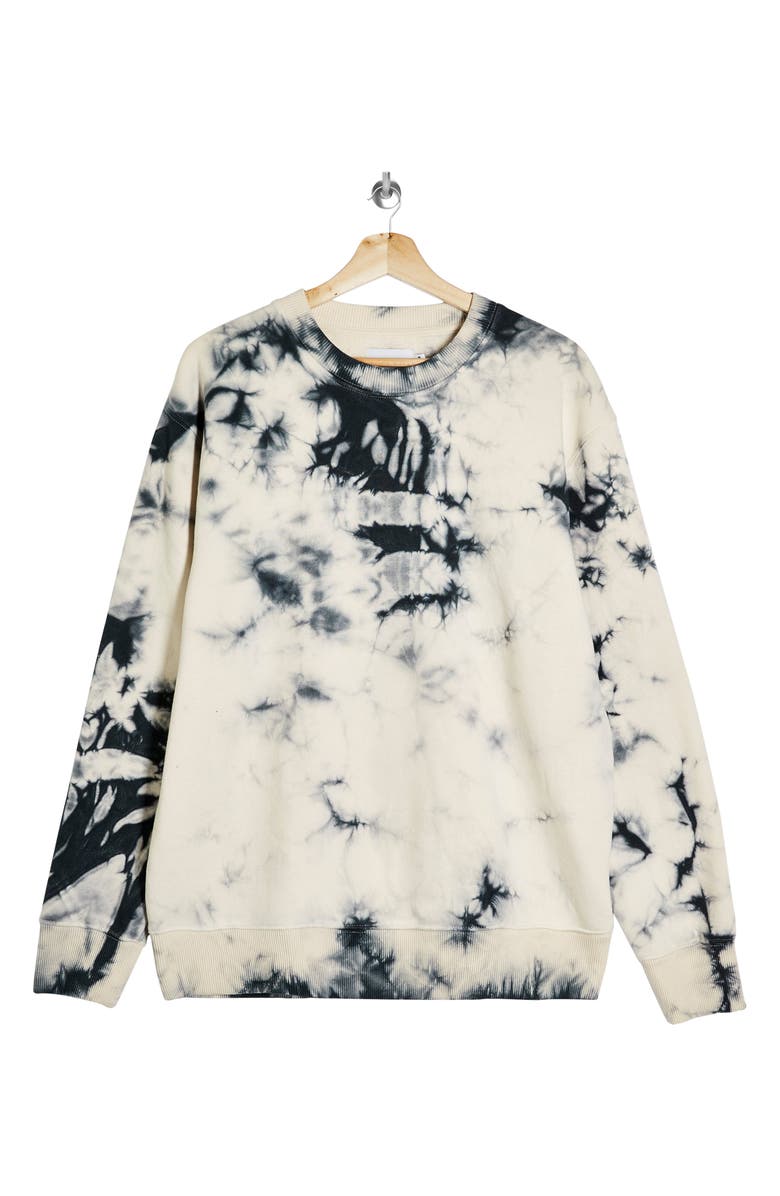 Topman Tie Dye Crewneck Sweatshirt, Alternate, color,