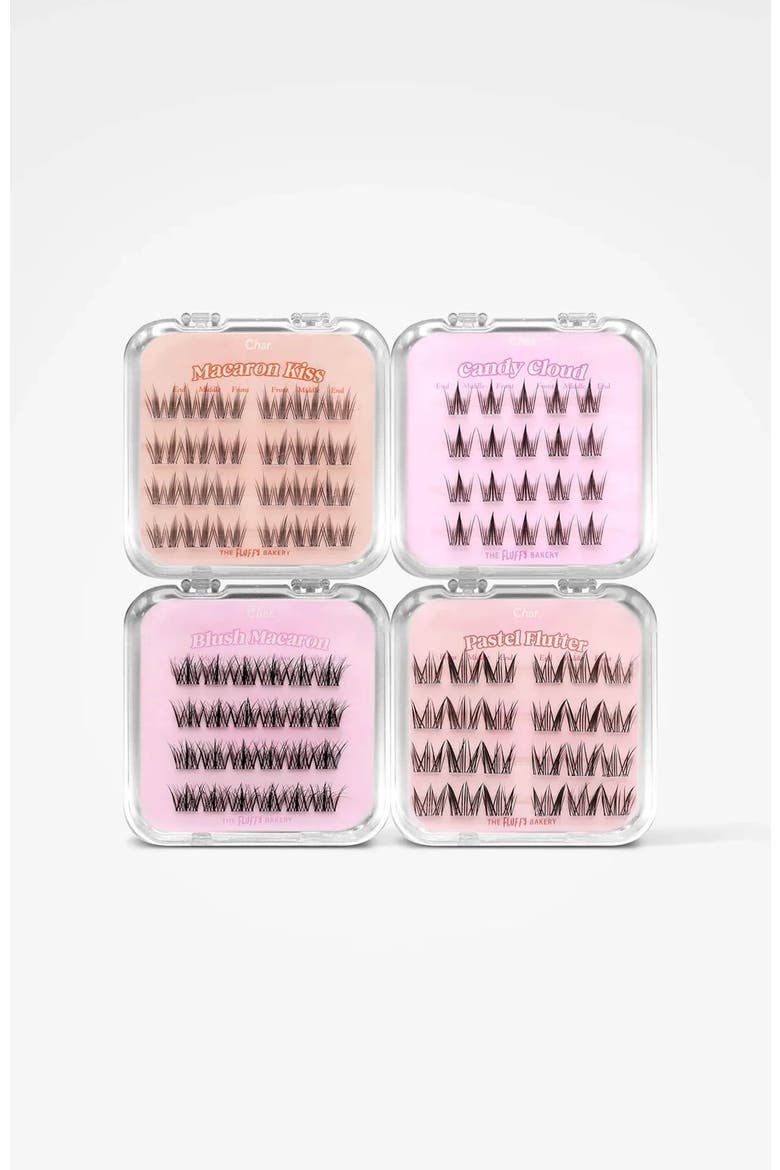 The Daring Delights Bundle of Fluffy Bakery Collection Pre-Glued 24 Hour Wear Lashes, Alternate, color, Black