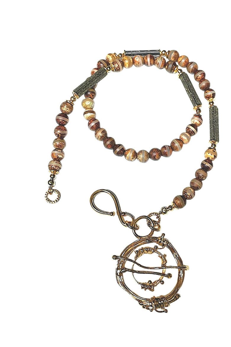 Keeper of Time's Flow Necklace, Main, color, Multicolor