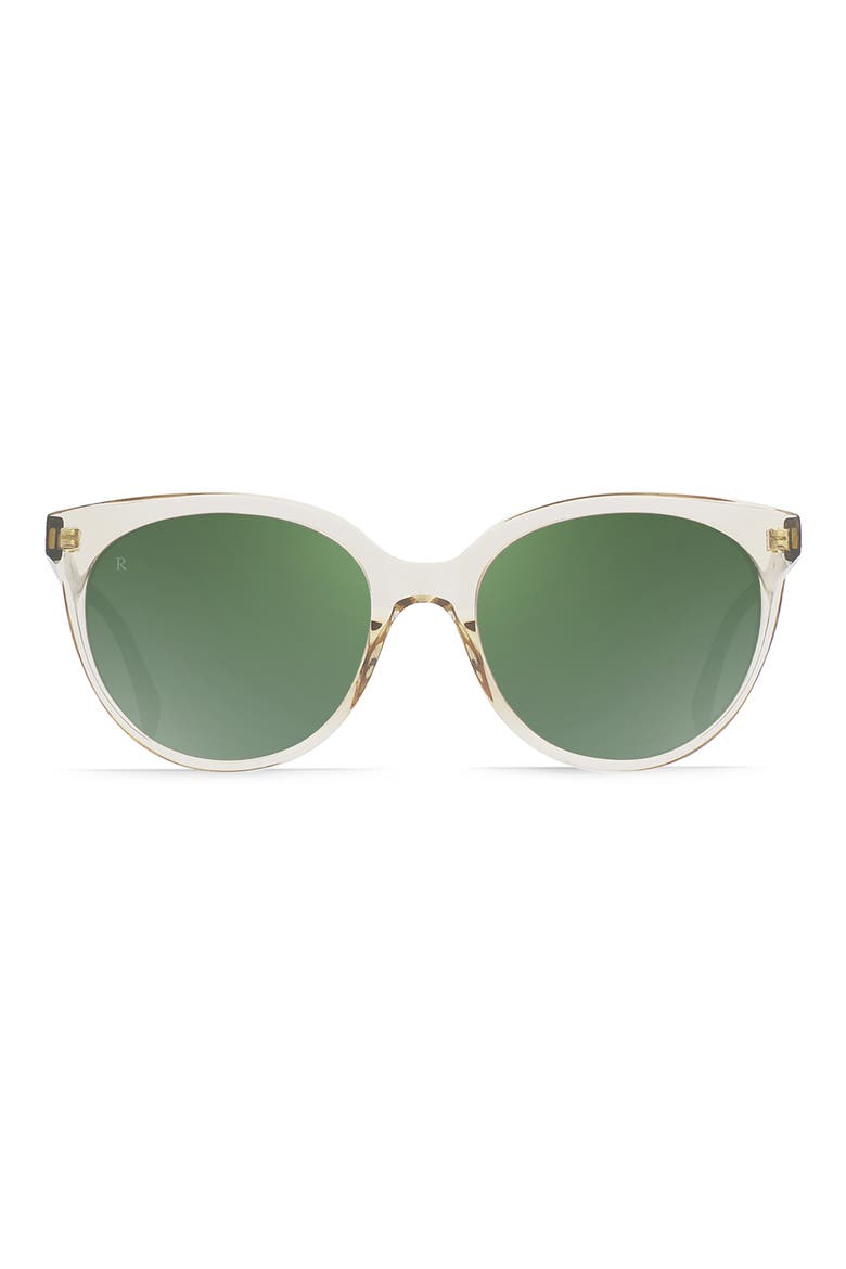 Lily 54mm Cat Eye Sunglasses, Main, color, GINGER / PEWTER MIRROR