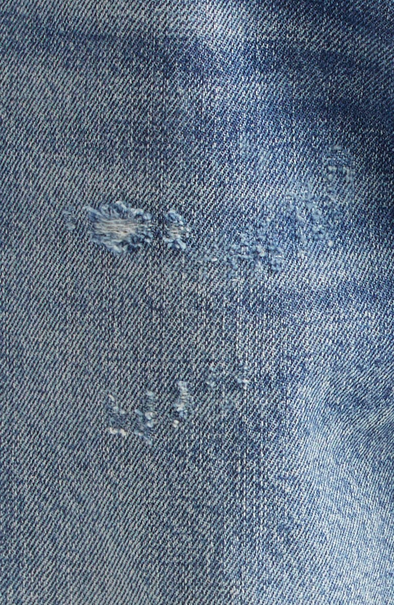 R13 Ripped Tailored Drop Crotch Crop Jeans, Alternate, color,