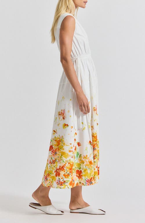 Derek Lam 10 Crosby Nara Border Print Cotton Maxi Dress