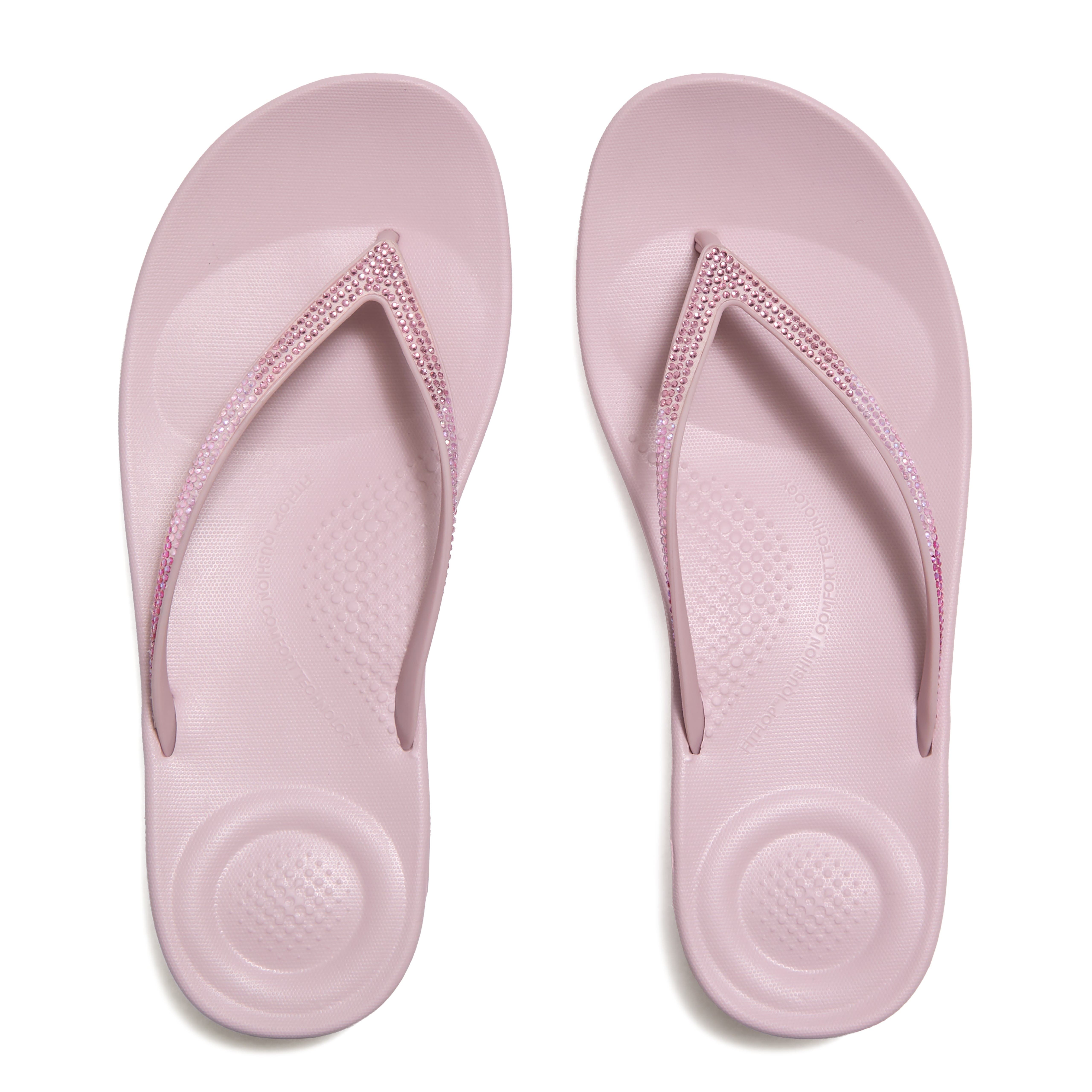 Iqushion Ombre Sparkle Flip-Flops, Alternate, color, Dusk Lilac