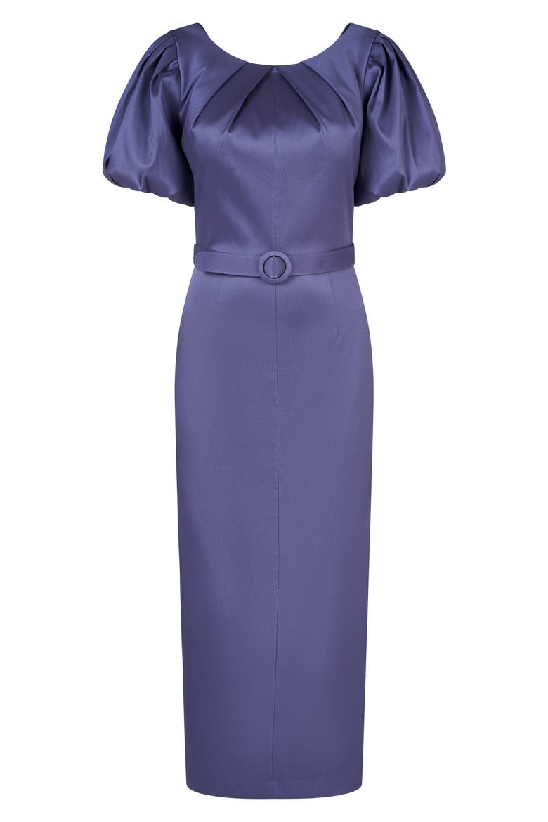 Chiara Sheath Evening Dress, Alternate, color, INDIGO