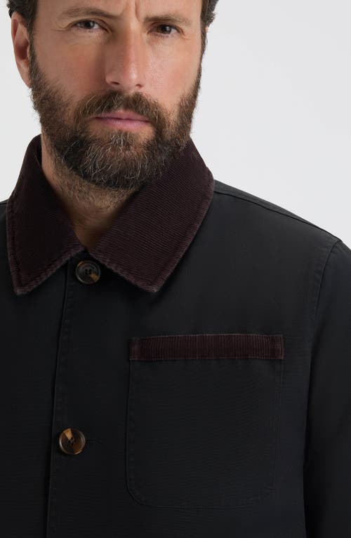 Hunter Water Repellent Canvas Barn Jacket In Black