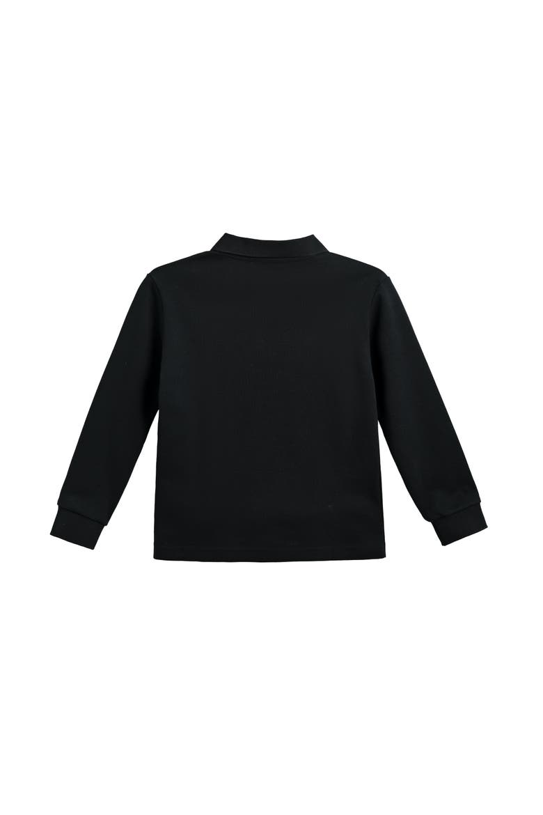 Long Sleeve Polo Shirt, Alternate, color, Black