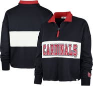 '47 Women's '47 Navy St. Louis Cardinals Remi Quarter-Zip Cropped Top