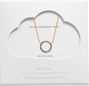 Estella Bartlett Cubic Zirconia Circle Pendant Necklace