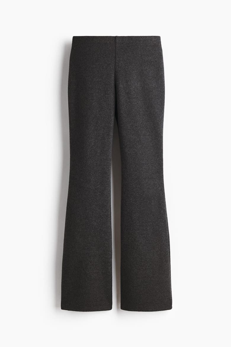 Flared Knitted Trousers, Alternate, color, Dark gray