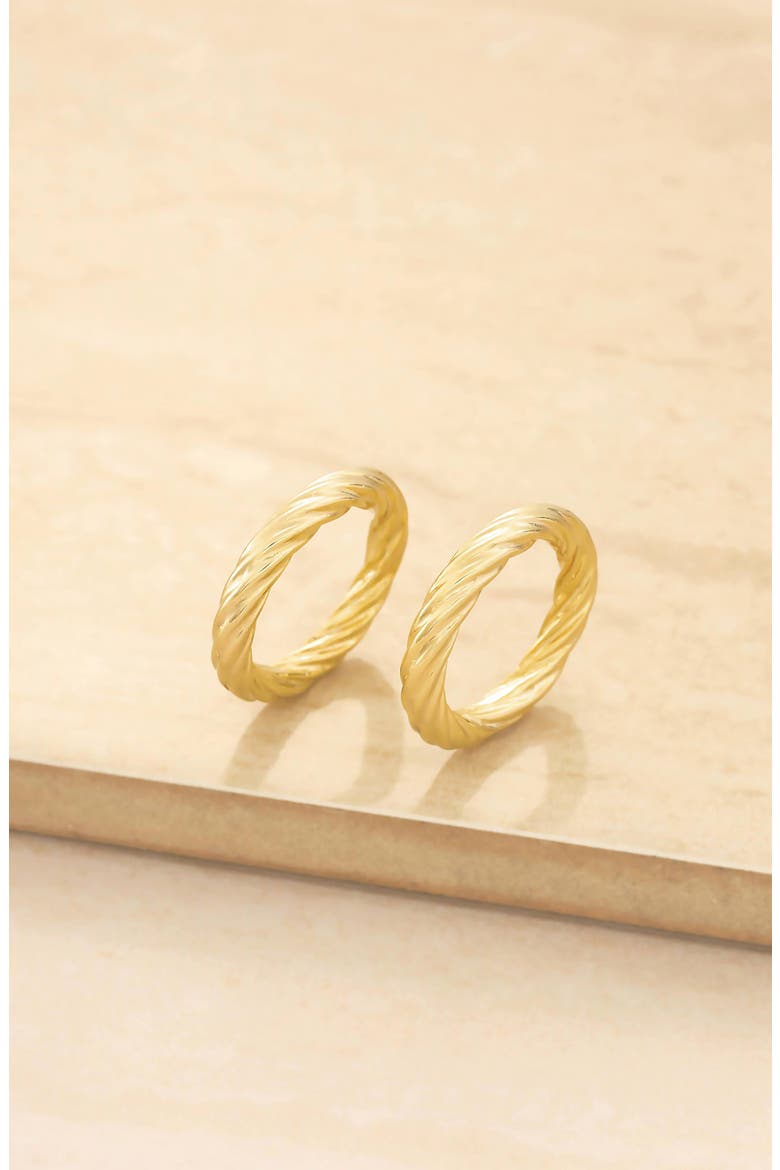 Twist Set of 2 Rings, Alternate, color, GOLD