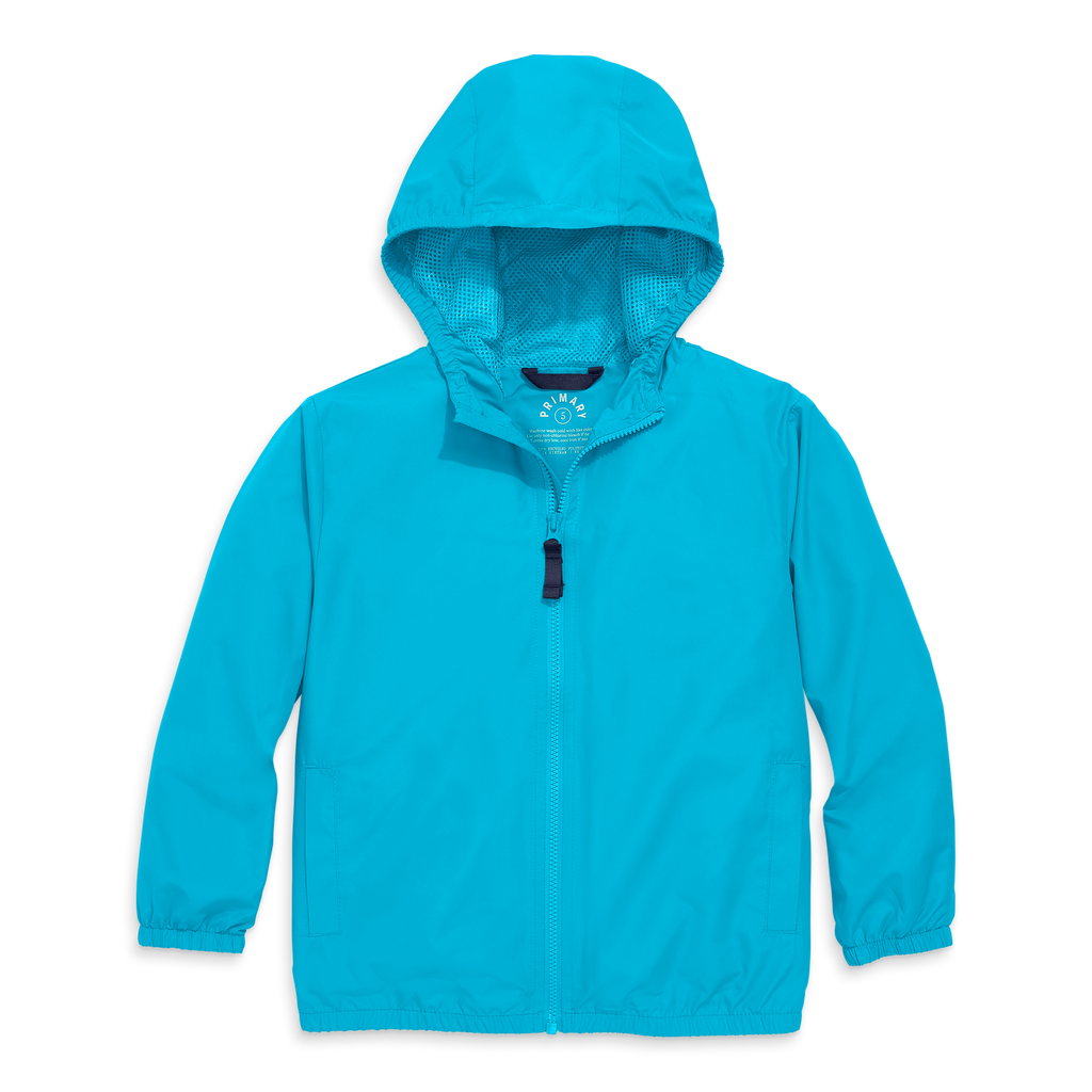 Primary Kids Packable Windbreaker In Sea