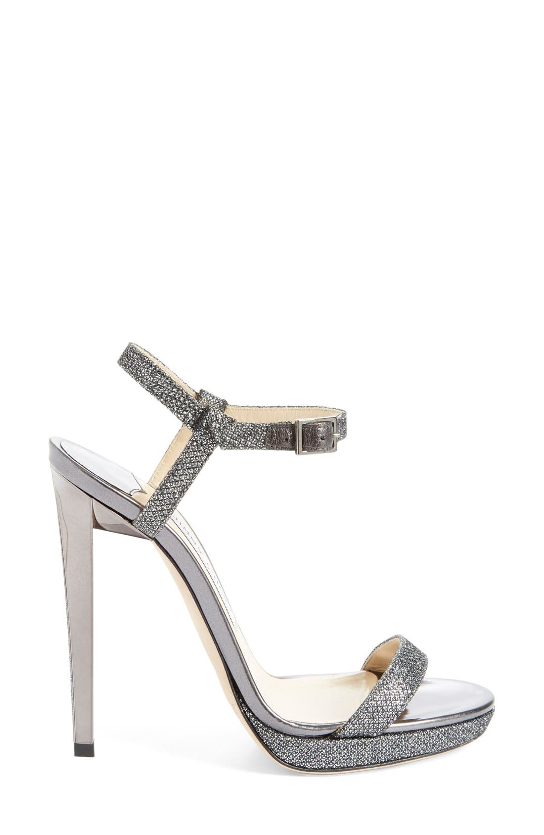 Jimmy Choo 'Claudette' Ankle Strap Platform Sandal, Alternate, color, 