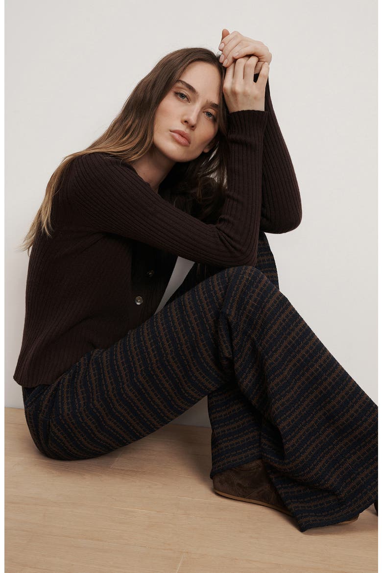 Yadira Stripe Kick Flare Pants, Alternate, color, NAVY DARK UMBER MULTI