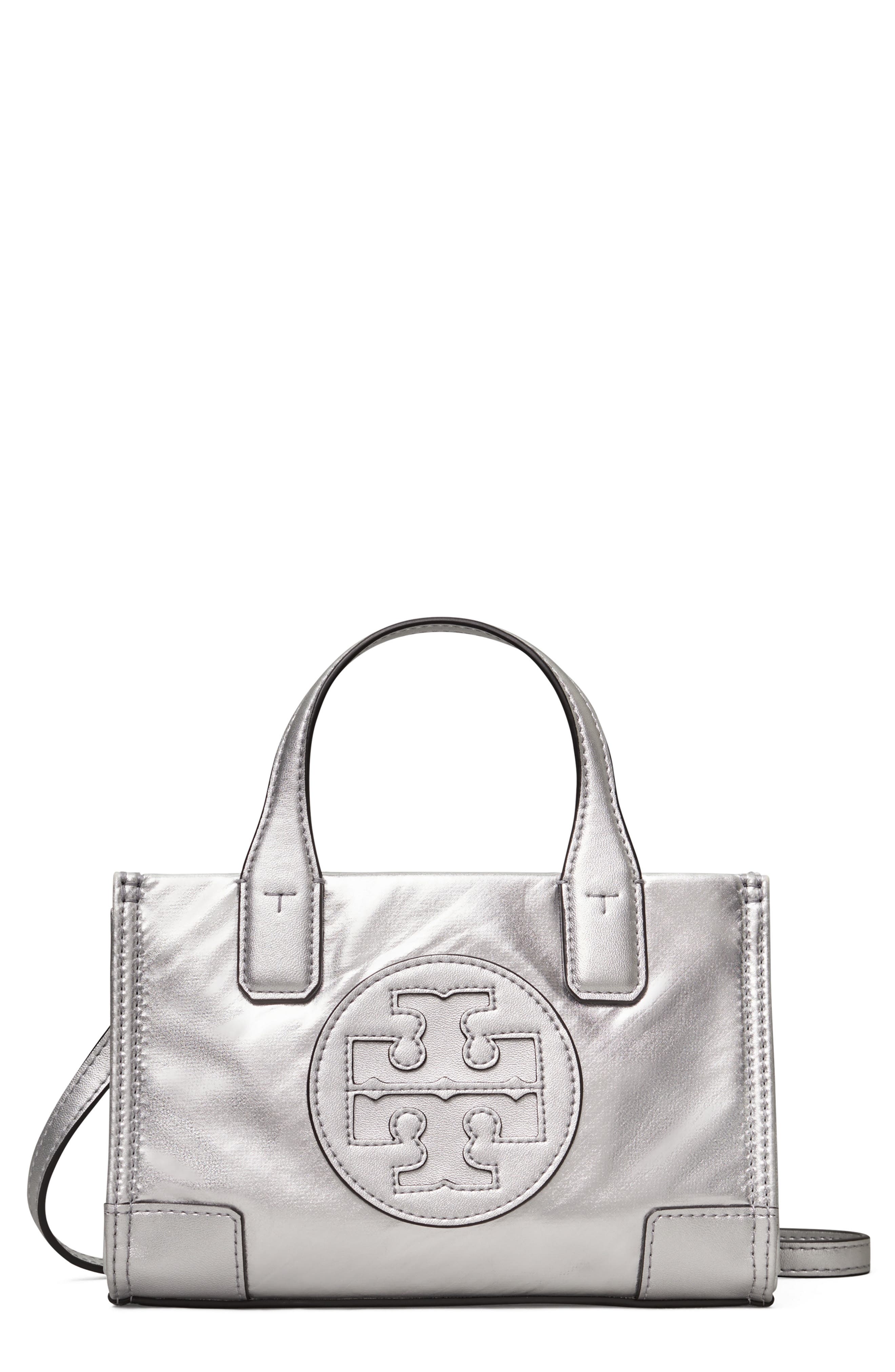 Tory Burch Micro Ella Metallic Satchel, Main, color, 
